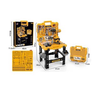 Набір інструментів G 231 98 елементів, валіза, робочий простір, дриль на батарейках, насадки, рулетка, в коробці [Склад