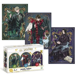 Пазл "Династія чарівників" 200575 "DoDo", 3в1, 150-250-350 елементів, рівні складності, в коробці [Склад зберігання: