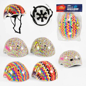 Шолом C 64596 "TK Sport", окружність - 56 см, в пакеті, ВИДАЄТЬСЯ ТІЛЬКИ МІКС ВИДІВ [Склад зберігання: Одеса №4]