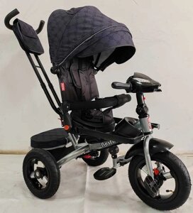 Велосипед 6088 F – 702-15 Best Trike ПОВОРОТНЕ СИДІННЯ, СКЛАДНЕ КЕРМО, ФАРА МУЗИЧНА З USB, Bluetooth НАДУВНІ КОЛЕСА,