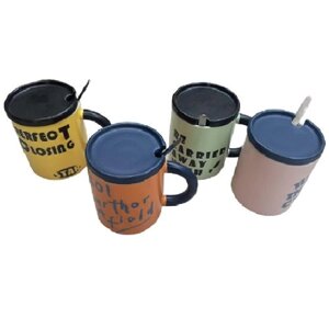 Чашка з кришкою та ложкою "Wishes" 380мл Stenson R32288 [Склад зберігання: Одеса №3]