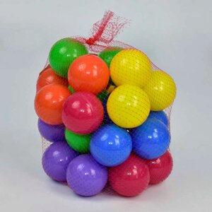 Набір м'ячів для дитячих ігрових центрів M-Toys 09122 (Ø 6 см., 30 шт. в сітці) [Склад зберігання: Одеса №4]