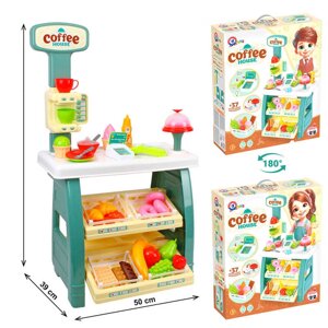 Іграшковий набір "Кав’ярня" 9765 "Technok Toys", 50 39 87 см, продукти, каса, гроші, термінал, світло, звук, в