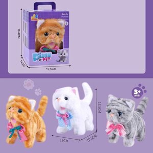 Улюбленець 810-12 3 види, "Кошеня", ходить, звуки, в коробці, ВИДАЄТЬСЯ МІКС ВИДІВ [Склад зберігання: Одеса №4]