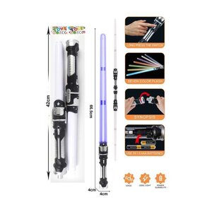 Меч 3208 2 штуки, складається в один великий меч, підсвічування, звуки, в пакеті [Склад зберігання: Одеса №4]