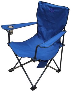 Розкладне крісло CD-Market CDM-4 «Карпати» (60*80*100 см., підлокотники, чохол, до 120 кг.) (Синій) [Склад зберігання: