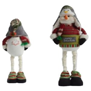 Фігура новорічна "Snowman" 61-94см (ноги-телескоп) Stenson M17323-B [Склад зберігання: Одеса №3]