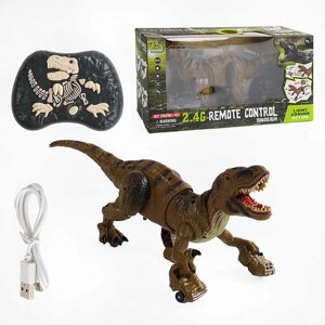 Динозавр на радіокеруванні RS 064 (A) вбудований акумулятор, пульт 2.4 G, парогенератор, підсвічування, знімний хвіст,