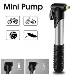 Насос ручний з кріпленням для велосипеда presto/shreder з голкою 20.5*3см Stenson VL97762 [Склад зберігання: Одеса №3]