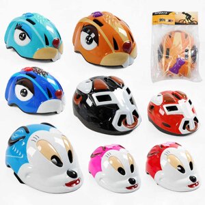 Шолом C 44341 ) внутрішній розмір - 17х15.5 см, захист від ударів, вентиляція, застібки, ВИДАЄТЬСЯ ТІЛЬКИ МІКС ВИДІВ