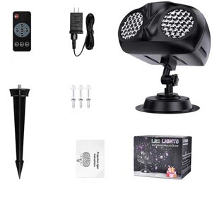 Проєктор C 67109 “Сніжинки”, пульт, таймер, 2 кріплення, шурупи, в коробці [Склад зберігання: Одеса №4]