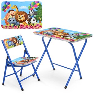Дитячий столик зі стільчиком Bambi A19-ZOO [Склад зберігання: Одеса №2]