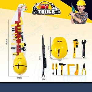 Набір інструментів 333-13 10 елементів, каска, пояс, у сітці [Склад зберігання: Одеса №4]