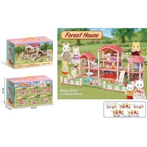 Будиночок 111-434 B 2 флоксові тварини, підсвічування, меблі, в коробці [Склад зберігання: Одеса №4]