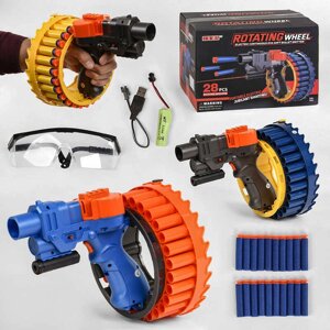 Пістолет KB 113 /113-1/113-2 3 кольори, акумулятор 3.7V, 30 м'якиж патронів на присосці, знімний лазер, захисні