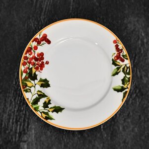 Тарілка 10.5" (25.8см) 4шт/уп "Christmas winterberries" Stenson HEN21141 [Склад зберігання: Одеса №3]