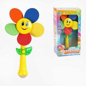 Музична квітка 10645 "WToys", ОЗВУЧУВАННЯ УКРАЇНСЬКОЮ МОВОЮ, яскраве підсвічування, пісні, пелюстки обертаються, в