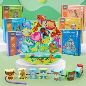 Балансир дерев'яний C 65097 шнурівка, в коробці, ВИДАЄТЬСЯ ТІЛЬКИ МІКС ВИДІВ [Склад зберігання: Одеса №4]