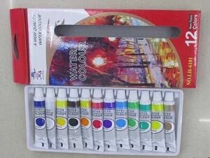 Фарби акварельні для малювання С 37145 (60) 12 кольорів, тюбик 12 мл, в коробці [Склад зберігання: Одеса №4]