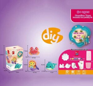 Розмальовка гіпсова 5158 “Морські мешканці”, форми, фарби, гіпс, палітра, в коробці [Склад зберігання: Одеса №4]