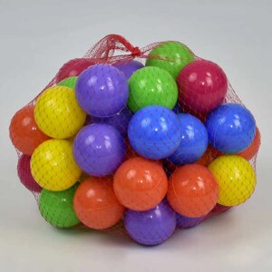 Набір м'ячів для дитячих ігрових центрів M Toys 13026 (маленькі, 60 мм, м'які, 50 шт в сітці) [Склад зберігання: Одеса