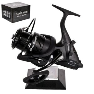 Котушка карпова з бейтранером "Mirror carp" 5000 4+1bb 4.7:1 2 шпулi метал./графiт Stenson SF24341-5 [Склад зберігання: