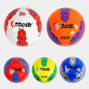 М`яч футбольний C 55977 (60) 5 видів, м`який PVC, гумовий балон, розмір №5 [Склад зберігання: Одеса №4]