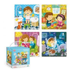 Пазли 4 в 1 "Мій день" 300130 "Dodo", 4в1, в коробці [Склад зберігання: Одеса №4]