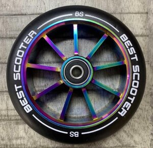 Колесо для трюкового самоката SKL-1587/120 "Best Scooter", колір МУЛЬТИКОЛОР, 120 мм PU, підшипник ABEC-9 [Склад