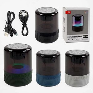 Колонка C 67902 / TG 369 bluetooth, від акумулятора, підсвічування, type c, usb-слот, AUX-роз’єм, в коробці, ВИДАЄТЬСЯ