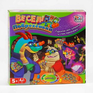 Настільна гра “Веселі побрехеньки” 32777 "4FUN Game Club", 24 картки, 4 окулярів, 11 ковпачків, в коробці [Склад