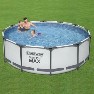 Каркасний басейн Bestway 56420 (122*366 см. , об'єм: 10250 л., картриджний фільтр-насос 2006 л/год, драбина, тент,