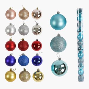 Новорічні прикраси C 67754 12 штук, кульки, D = 8 см, у слюді, ВИДАЄТЬСЯ ТІЛЬКИ МІКС ВИДІВ [Склад зберігання: Одеса №4]