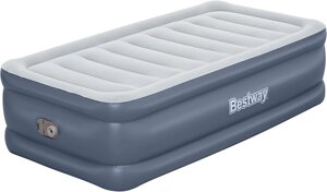 Надувне ліжко BestWay 6713G (51*97*191 см, односпальне, вбудований електронасос 220V, до 150 кг.) [Склад зберігання: