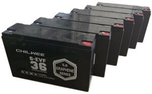 Комплект акумуляторів для електроскутера ChilWee 72V36Ah-Graphene Battery (6-EVF-36, 72V, 36 Ah, Графен, тяговий, 6 шт.