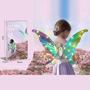 Крила 606-21 працюють від батарейок, підсвічування, рух крилами, мелодія, ремінці для кріплення, в коробці [Склад