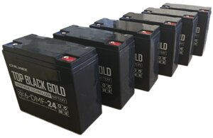 Комплект акумуляторів для електроскутера ChilWee 72V24Ah-Graphene Battery (6-DMF-24, 72V, 24 Ah, Графен, тяговий, 6 шт.