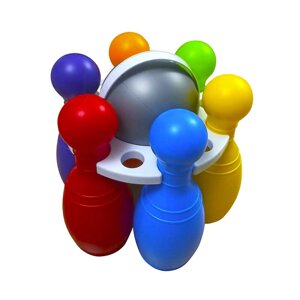 Кеглі "Великі різнокольорові 0282 "BAMSIC ", в сітці [Склад зберігання: Одеса №4]