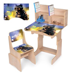 Дитяча парта-трансформер Bambi N 2071-2-3 (регульована висота, стільчик, надбудова для книг) [Склад зберігання: Одеса