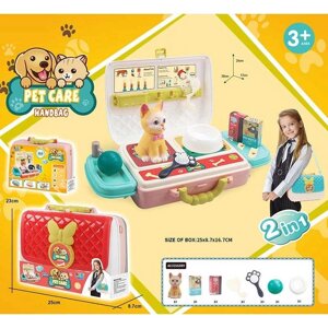 Набір з тваринами 16881 “Кошеня”, 7 ігрових елементів, текстильний ремінець, у валізі [Склад зберігання: Одеса №4]