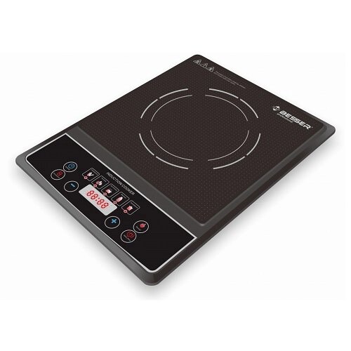 Плита індукційна Besser 10361 (ударостійка крист. поверхня 2000W 28*36см, 8 темп. реж,4 пр.) [Склад зберігання: Київ №1] від компанії CD-Market - фото 1