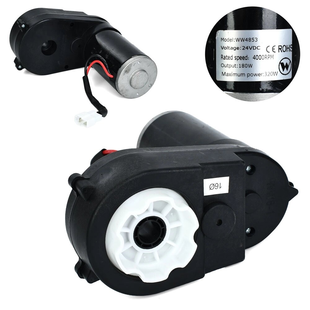 Редуктор колеса в зборі з мотором для дитячого електромобіля Bambi Racer M 6111AL-GEAR BOX (24V, RPM4000, отвір під від компанії CD-Market - фото 1