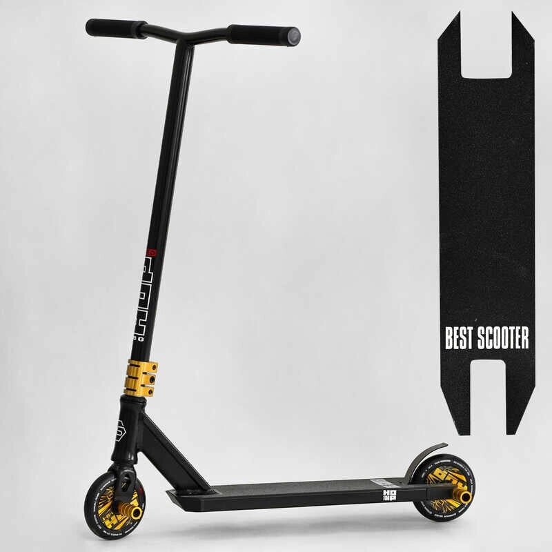 Самокат трюковий N-01801 "Best Scooter" (2) "HOP", HIC-система, ПЕГИ, алюмінієвий диск та дека, колеса PU, d=120мм, від компанії CD-Market - фото 1