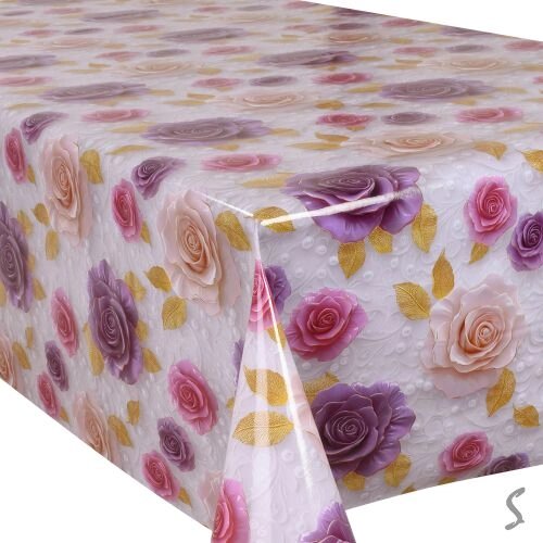 Скатертина-клейонка ПВХ 3-хшар. глянсова на тканевій основі Glossy Stenson MA-5978 [Склад зберігання: Одеса №3] від компанії CD-Market - фото 1