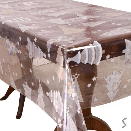 Скатертина-клейонка ПВХ силікон новорічна "France" 1.40*30м Stenson MA-5514 [Склад зберігання: Одеса №3] від компанії CD-Market - фото 1