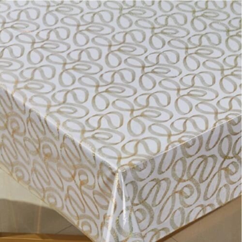 Скатертина-клейонка рідке скло з голографічним малюнком Laser 1.37*20м Stenson MA-5886 [Склад зберігання: Одеса №3] від компанії CD-Market - фото 1