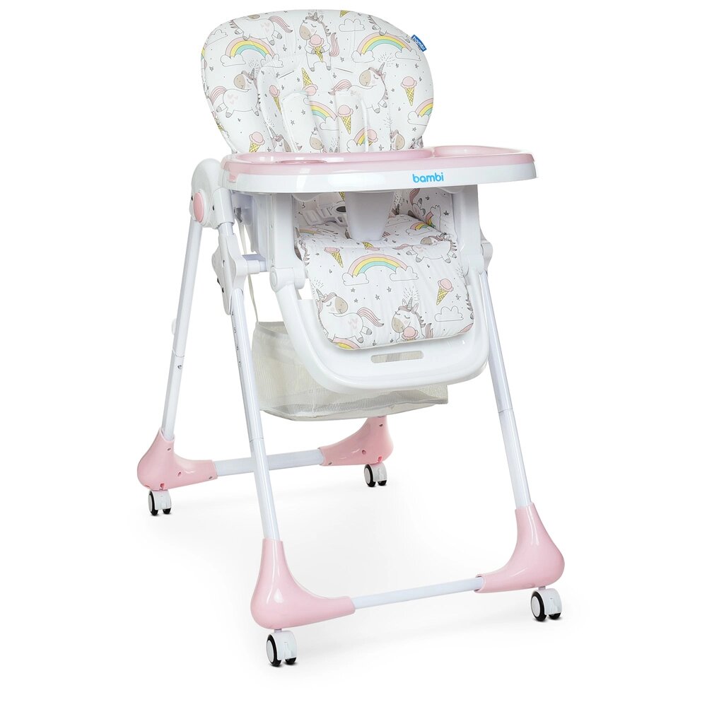 Стільчик для годування немовлят Bambi M 3233 Unicorn Pink [Склад зберігання: Одеса №2] від компанії CD-Market - фото 1