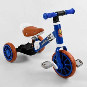 Велосипед дитячий триколісний Best Trike 96021 (1) , 2в1, велобіг, металева рама, піно колесо EVA, переднє d = 21см,