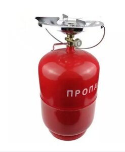 Газовий пальник з балоном комплект туристичний КІТАЙ 12 літрів red 2.2 кВт