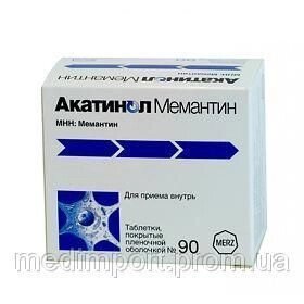 Акатінол Мемантин таблетки 10 мг, 90 шт. від компанії Сервіс резерву та доставки Будь Здоров - фото 1
